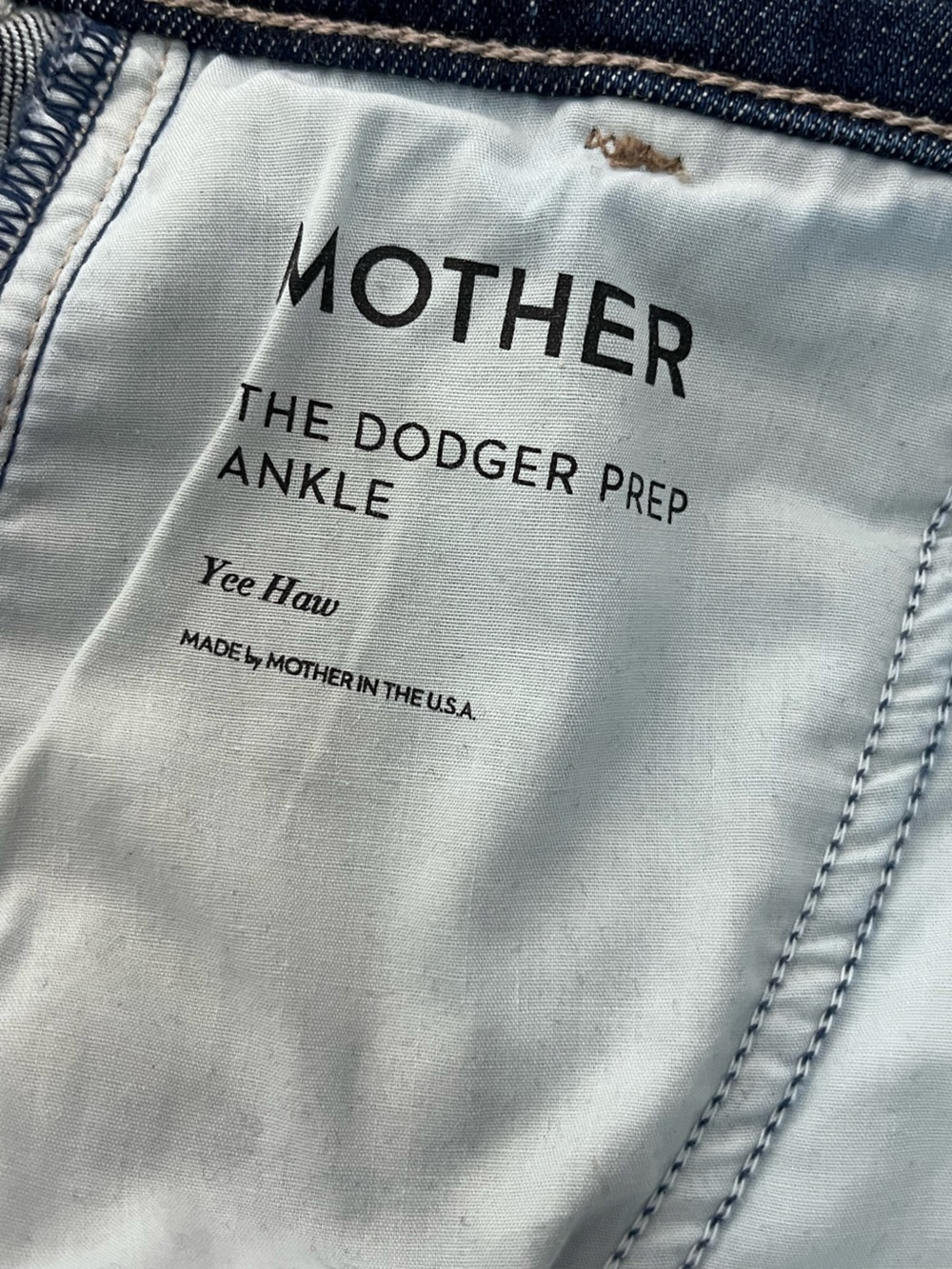 MOTHER Deep Blue The Dodger Prep Ankle Jeans 29 - Picture 3 of 14